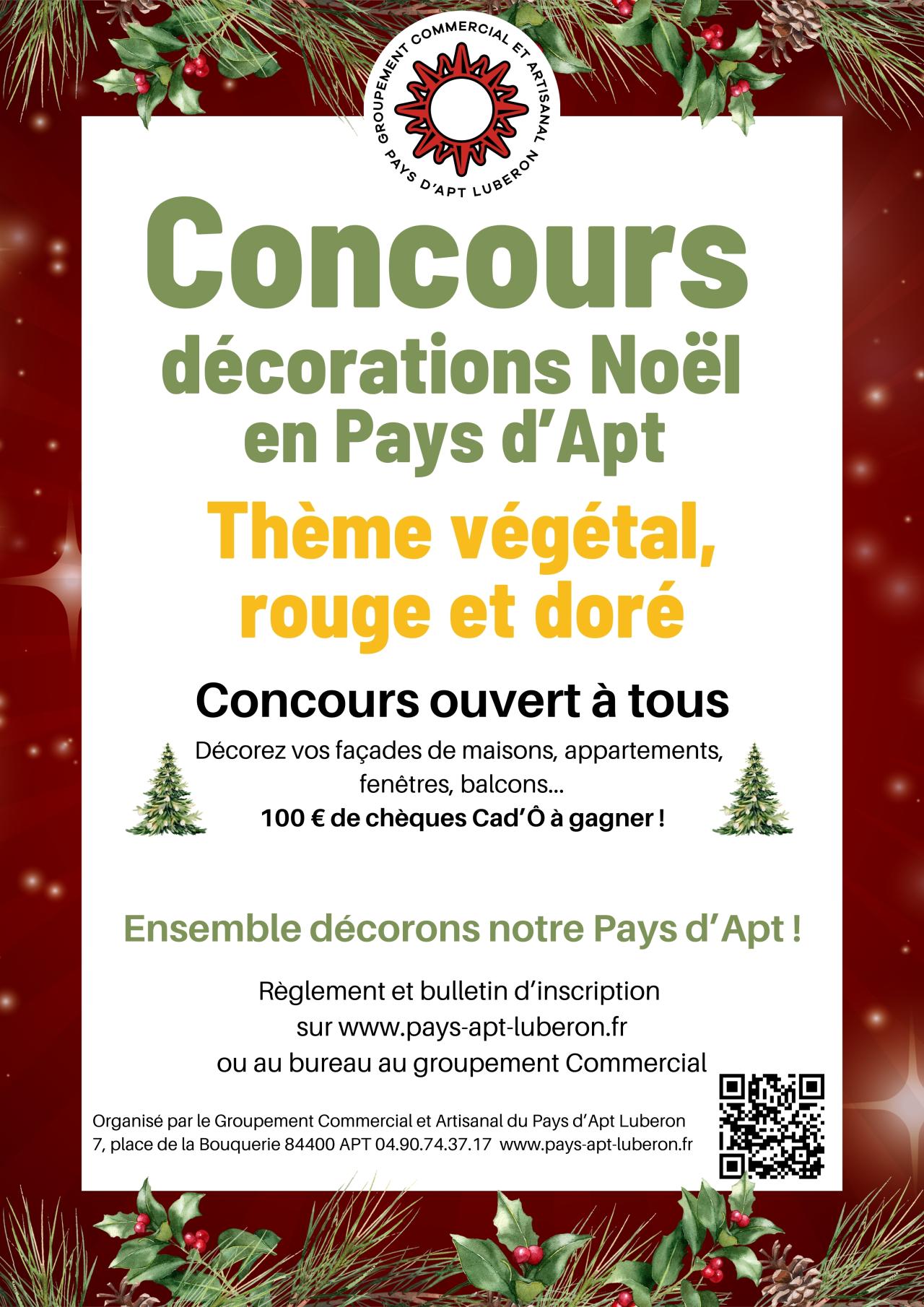 CONCOURS DÉCORATIONS NOËL EN PAYS D’APT
