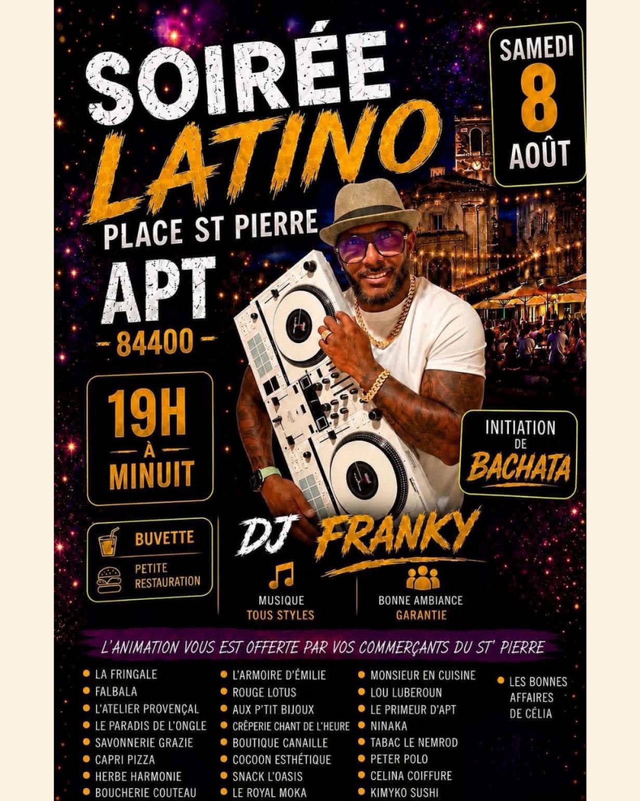 Soirée Latino à Apt ! Le samedi 8 août