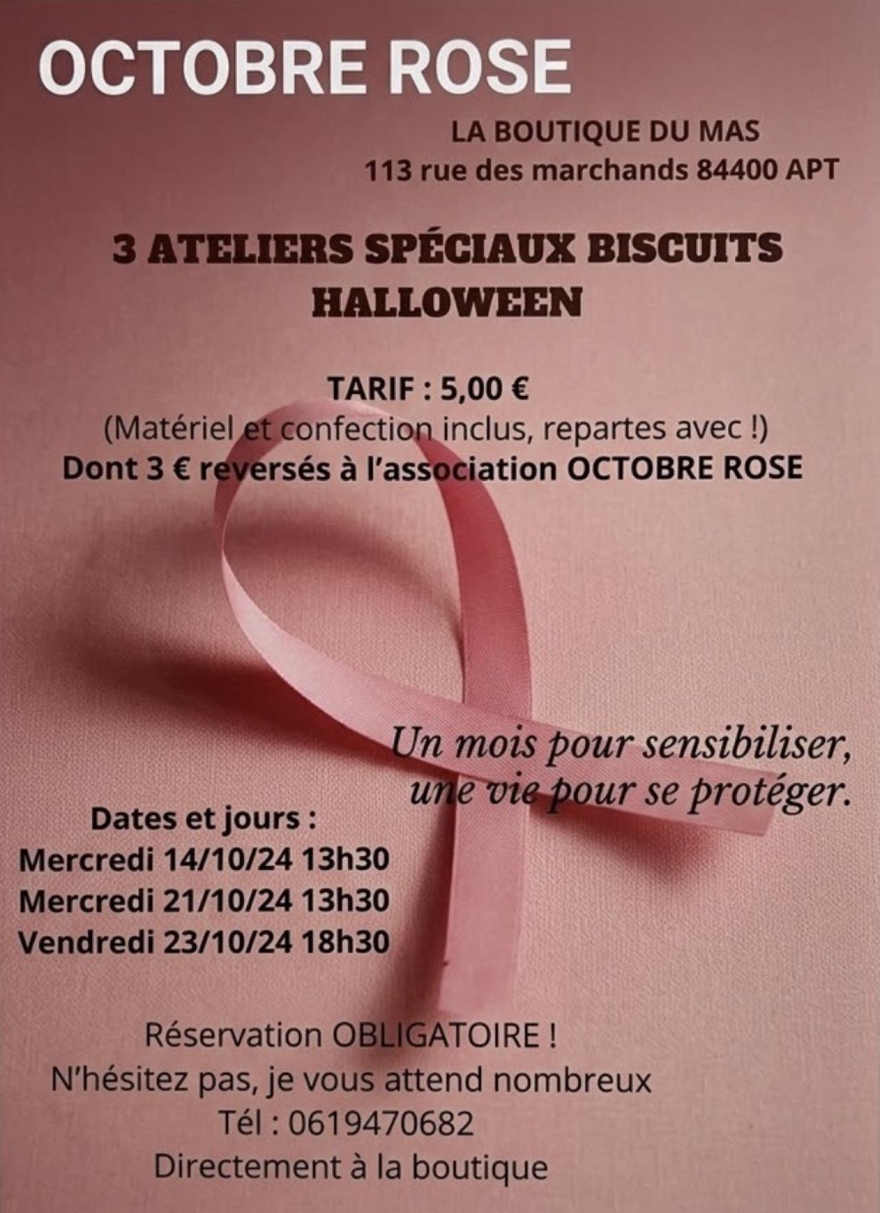 Ateliers biscuits d'Halloween solidaires à La Boutique du Mas